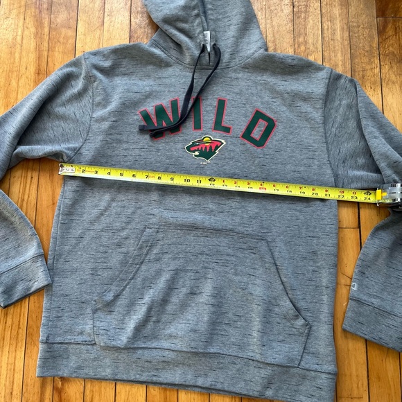 Champion Men’s Gray Minnesota Wild Hockey Hooded Sweatshirt Large - Picture 5 of 8